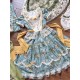 Mademoiselle Pearl Four Leaf Clover and Lime Blouse Apron Overdress JSK and Ops(Reservation/2 Colours/Full Payment Without Shipping)